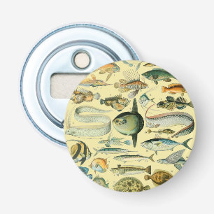 wetenschappelijke Vissende kunst Button Flesopener