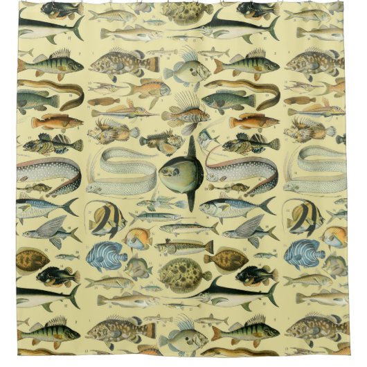 wetenschappelijke Vissende kunst Douchegordijn (Voorkant)