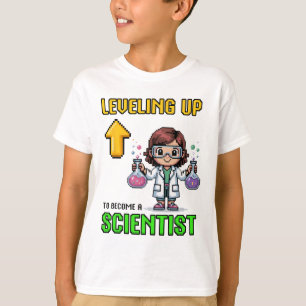 Wetenschapper Ck naar school leuk gamer meisje niv T-shirt