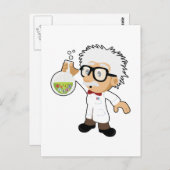 wetenschapper met bekerglas briefkaart (Voorkant / Achterkant)