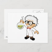 wetenschapper met bekerglas briefkaart (Voorkant / Achterkant)
