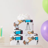 Wetenschapper met Telescope Astronomy Science Humo Cadeaupapier