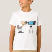 Wetenschapper met Telescope Astronomy Science Humo T-shirt (Voorkant)