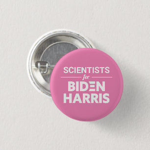 Wetenschappers voor Biden Harris Custom Text Pink Ronde Button 3,2 Cm