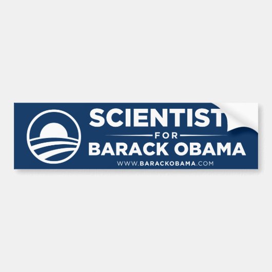 Wetenschappers voor Obama-Bumpersticker Bumpersticker (Voorkant)