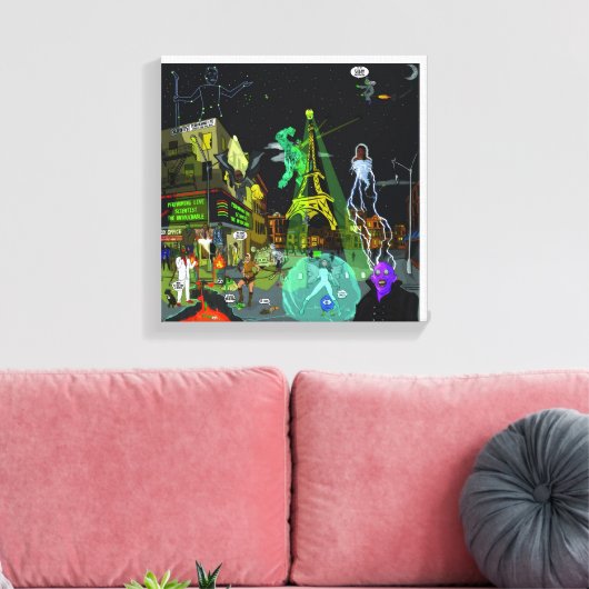 Wetenschappers zijn ontuchbaar canvas afdruk (Insitu (Woonkamer))