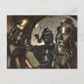 wetenschapscentra op een ruimteruil briefkaart (Voorkant)