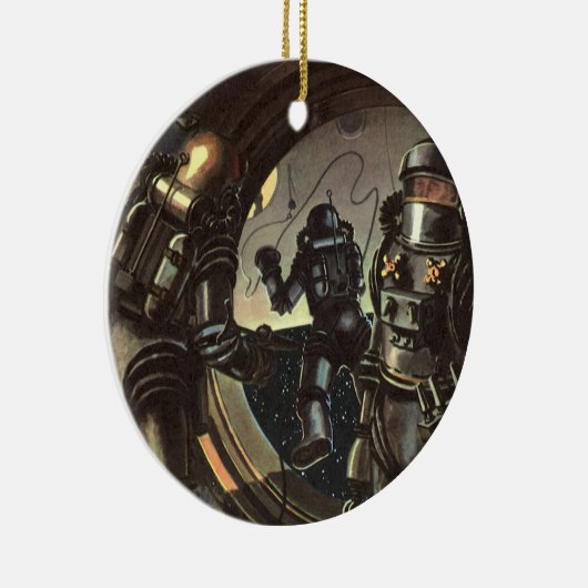 wetenschapscentra op een ruimteruil keramisch ornament (Rechts)