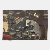  wetenschapscentra op een ruimteruil theedoek (Horizontaal)