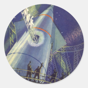 wetenschapscentra op het gebied van raketschild ronde sticker