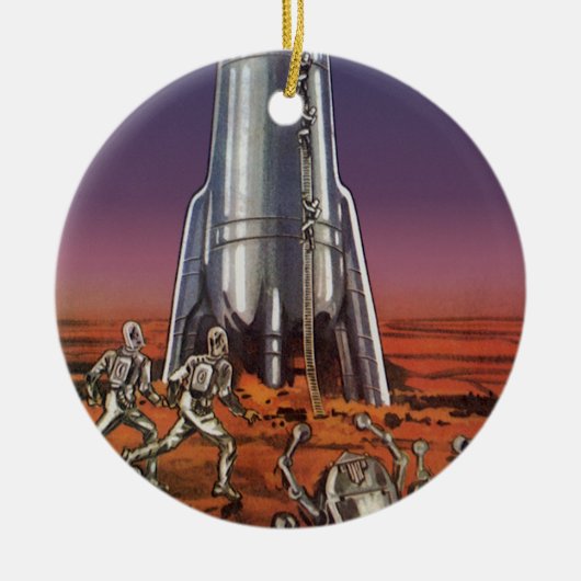 wetenschapscentrum, Astronauts Beetle Aliens Keramisch Ornament (Voorkant)