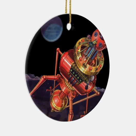 wetenschapscentrum met Alien Robot Keramisch Ornament (Rechts)