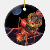  wetenschapscentrum met Alien Robot Keramisch Ornament (Achterkant)