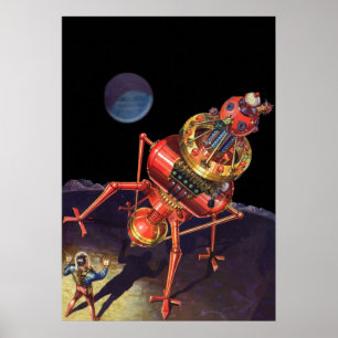 wetenschapscentrum met Alien Robot Poster