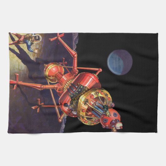 wetenschapscentrum met Alien Robot Theedoek (Horizontaal)