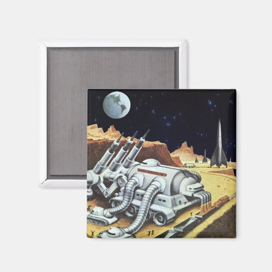 wetenschapscentrum, ruimtestation op de maan magneet (Voorkant / Achterkant)