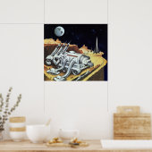  wetenschapscentrum, ruimtestation op de maan poster (Keuken)