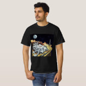  wetenschapscentrum, ruimtestation op de maan t-shirt (Voorkant volledig)