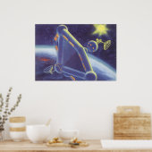 wetenschapscentrum ruimtestation poster (Keuken)