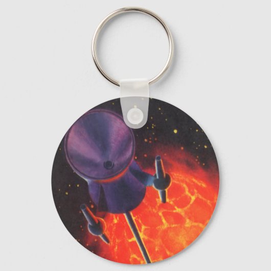  wetenschapscentrum, Sci Fi Rocket, Red Planet Sleutelhanger (Voorkant)