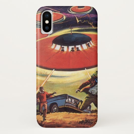  wetenschapscentrum, Sci Fi UFO Alien Invasion Case-Mate iPhone Case (Achterkant)