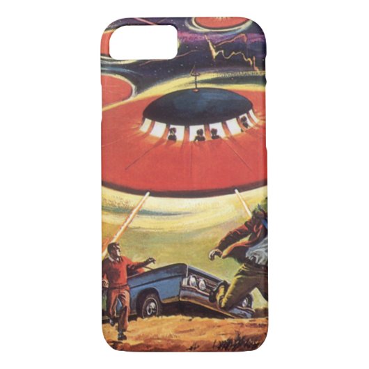  wetenschapscentrum, Sci Fi UFO Alien Invasion Case-Mate iPhone Case (Achterkant)