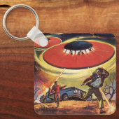  wetenschapscentrum, Sci Fi UFO Alien Invasion Sleutelhanger (Voorkant)