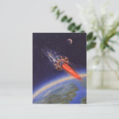  wetenschapscrisis in de ruimte over de aarde briefkaart (Staand voorkant)