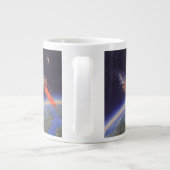 wetenschapscrisis in de ruimte over de aarde extra grote mok (Achterkant)