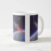 wetenschapscrisis in de ruimte over de aarde extra grote mok (Voorkant rechts)