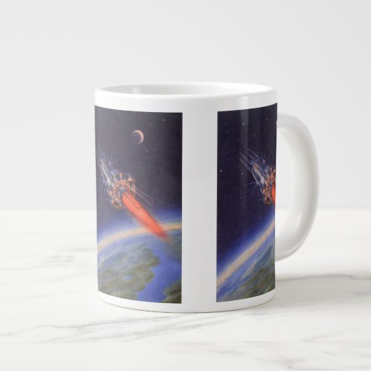  wetenschapscrisis in de ruimte over de aarde extra grote mok (Voorkant rechts)