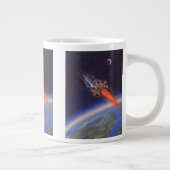 wetenschapscrisis in de ruimte over de aarde extra grote mok (Rechts)