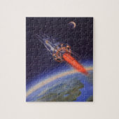  wetenschapscrisis in de ruimte over de aarde legpuzzel (Verticaal)
