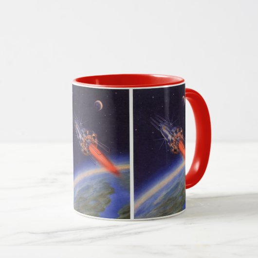  wetenschapscrisis in de ruimte over de aarde mok (Voorkant rechts)