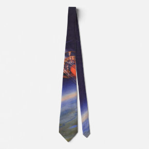  wetenschapscrisis in de ruimte over de aarde stropdas