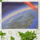 wetenschapscrisis in de ruimte over de aarde theedoek (Gevouwen)