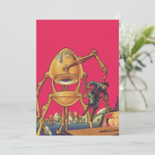 wetenschapscultuur Alien Robot vangt Man (Staand voorkant)