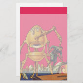  wetenschapscultuur Alien Robot vangt Man Briefpapier (Voorkant / Achterkant)