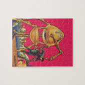  wetenschapscultuur Alien Robot vangt Man Legpuzzel (Horizontaal)