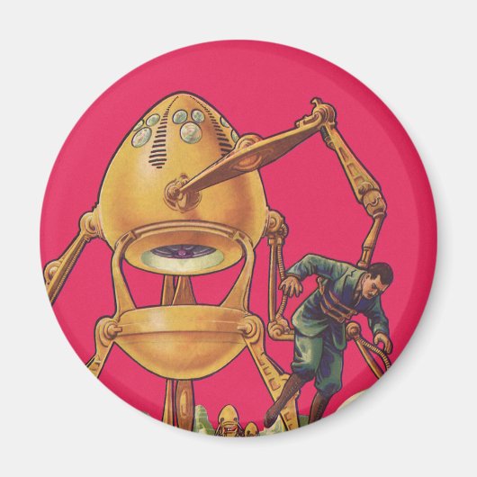 wetenschapscultuur Alien Robot vangt Man Magneet (Voorkant)