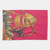 wetenschapscultuur Alien Robot vangt Man Theedoek (Horizontaal)