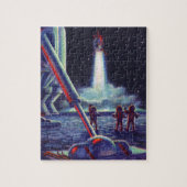  wetenschapscultuur Aliens Wave to Rocket Legpuzzel (Verticaal)