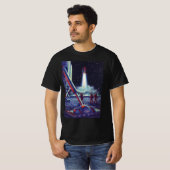  wetenschapscultuur Aliens Wave to Rocket T-shirt (Voorkant volledig)