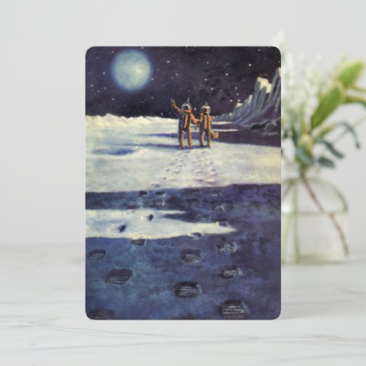  wetenschapscultuur Astronaut Aliens op maan (Staand voorkant)