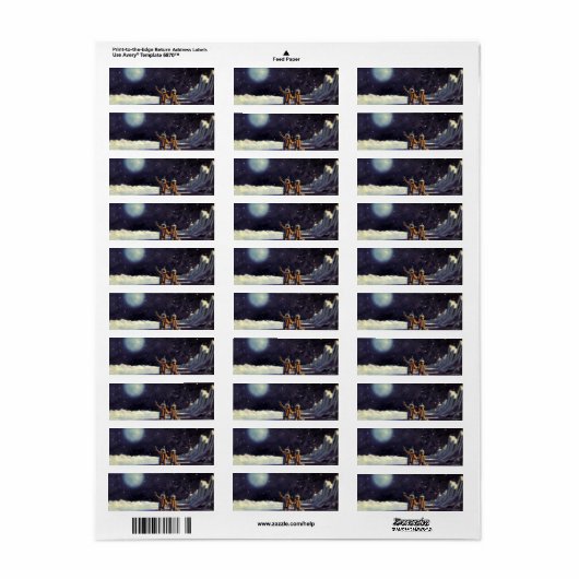 wetenschapscultuur Astronaut Aliens op maan Etiket (Full Sheet)