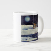  wetenschapscultuur Astronaut Aliens op maan Extra Grote Mok (Voorkant rechts)