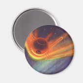 wetenschapscultuur, gloeiende raketten in de ruim magneet (Voorkant / Achterkant)