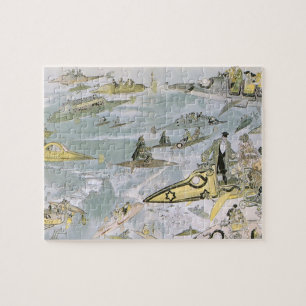 wetenschapscyclus Futuristische auto's, taxi's Legpuzzel