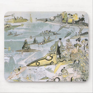 wetenschapscyclus Futuristische auto's, taxi's Muismat