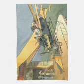  wetenschapscyclus Steampunk Converteerbare auto Theedoek (Verticaal)